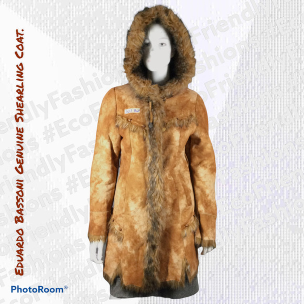Edwardo Bassoni Genuine Shearling Vintage Coat